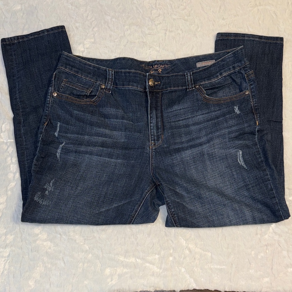 Melissa McCarthy Dark Blue Straight Leg Jeans